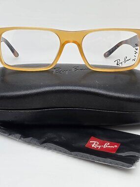 Ray-Ban RB5122 2289 Opaline Yellow Tortoise Eyeglasses Frame w/ Case 52-17-140